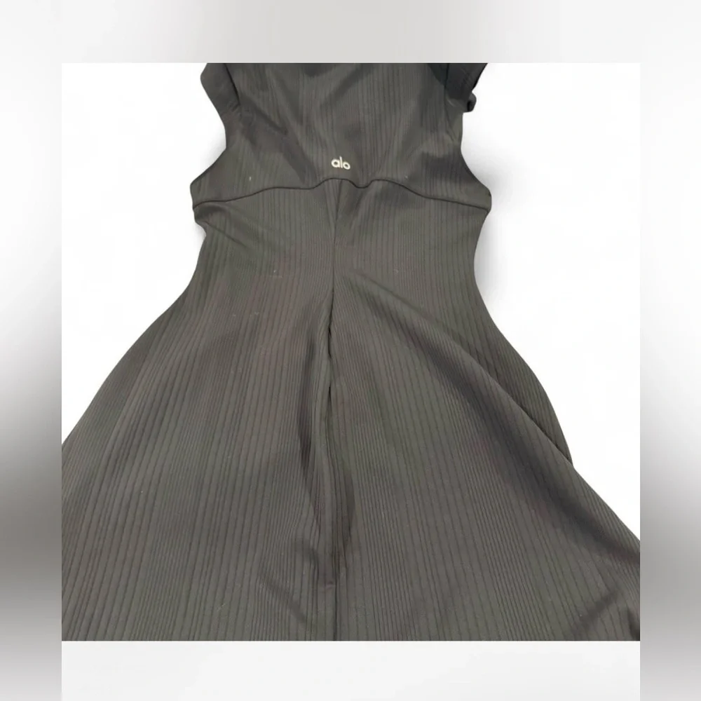 Authentic ALO Yoga Black Ribbed Mini Dress